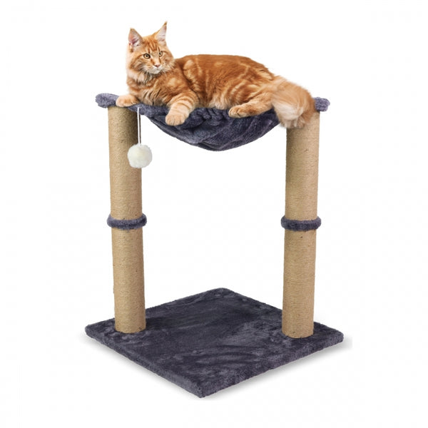 Tiragraffi per gatti | Con amaca | 40 x 40 x 50 cm | Leggero | Resistente | Capacità max. 10 kg | Milo | Mobiclinic