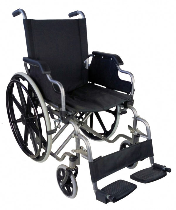 Sedia a rotelle pieghevole| Braccioli ribaltabili | Pedane sollevabili | Premium | Nero | Giralda | Mobiclinic