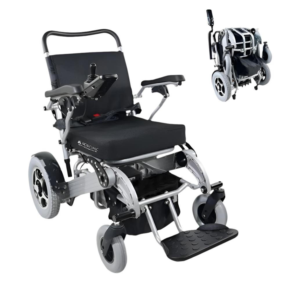 Sedia a rotelle elettrica Pieghevole 17 km Alluminio Regolabile Sicuro e confortevole| Troya Mobiclinic