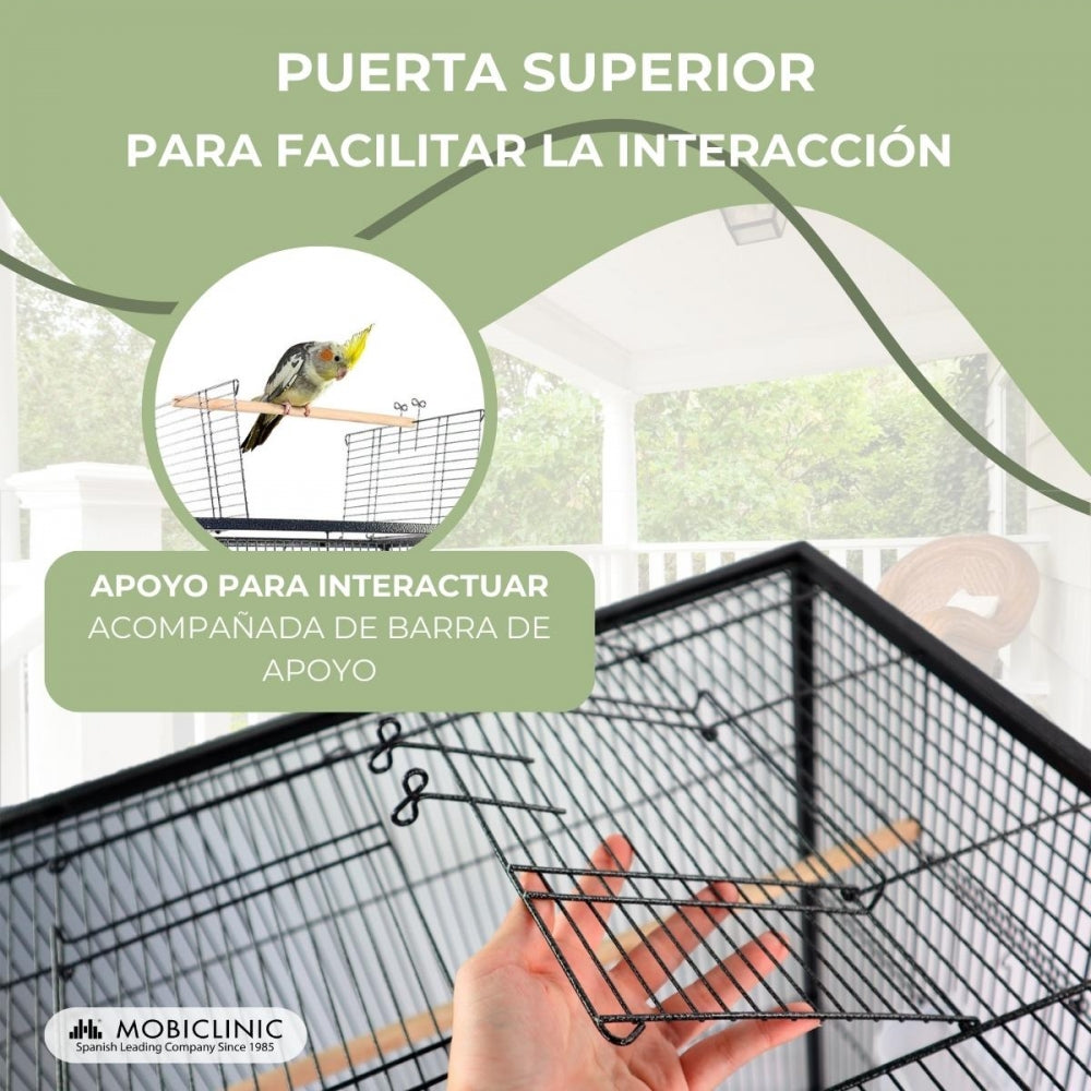 Gabbia Per Uccelli Con Piedistallo 46x36x120 Cm Ruote Girevoli Ripiano E Accessori Nero – Acquista Su Giordano Shop