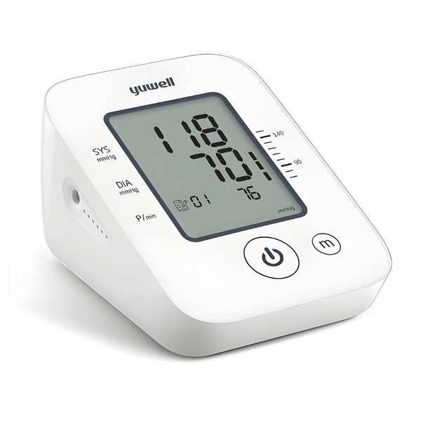 Sfigmomanometro digitale | YE660D| Yuwell |Braccio| Automatico| Fascia braccio (22-45 cm) |Con memoria |Schermo grande|Bianco