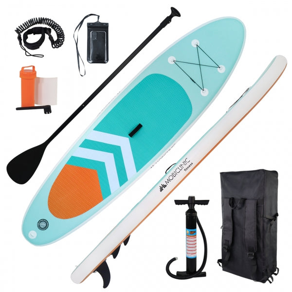 Tavola da surf gonfiabile | 320 x 83 cm |Pagaia regolabile | Pompa | Cintura di sicurezza | Zaino da viaggio | Lilo | Mobiclinic