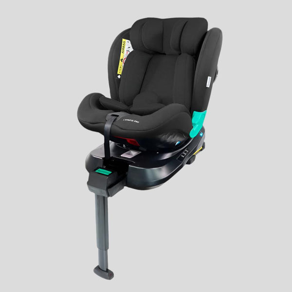 Seggiolino auto bambini |Svolta 360°|i-Size |Evolutivo|40-150cm |0-12 anni|Reclinabile |Regolabile |Nero |Lionfix Pro|Mobiclinic