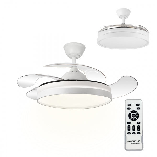Ventilador de techo | 4 aspas | 6 velocidades | 3 modos iluminación | Luz LED | Mando a distancia | Oasis | Mobiclinic