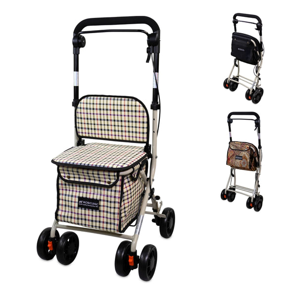 Carrello spesa deambulatore per anziani| 4 ruote | Pieghevole | Con borsa | Con freni| Con quadri| Coliseo | Mobiclinic