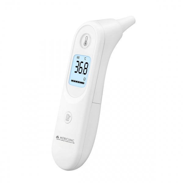 Termometro auricolare | Memoria | Avviso febbre | Spegnimento automatico | Display | ºC e ºF | Thermobi | Mobiclinic