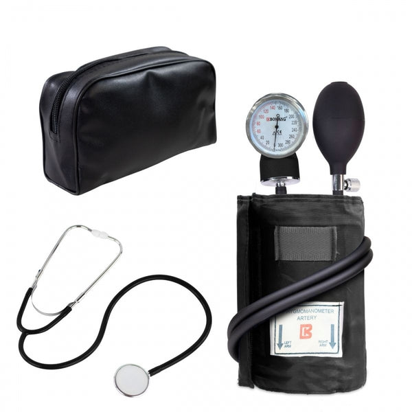 Pack de Tensiómetro de brazo manual y Fonendoscopio | Estetoscopio de aluminio y doble campana | Mobiclinic