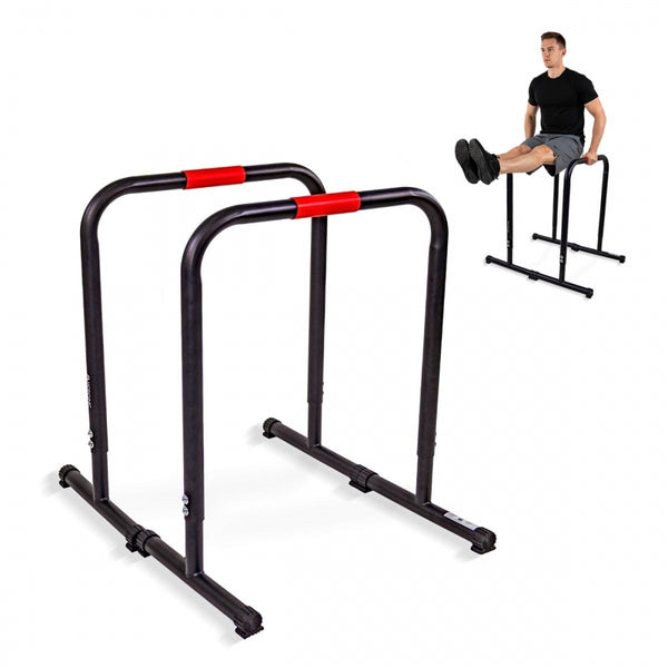 Barre parallele | Regolabili 79-89 cm | Schiuma antiscivolo | Piedini in gomma | Acciaio | Gemelle | Mobiclinic